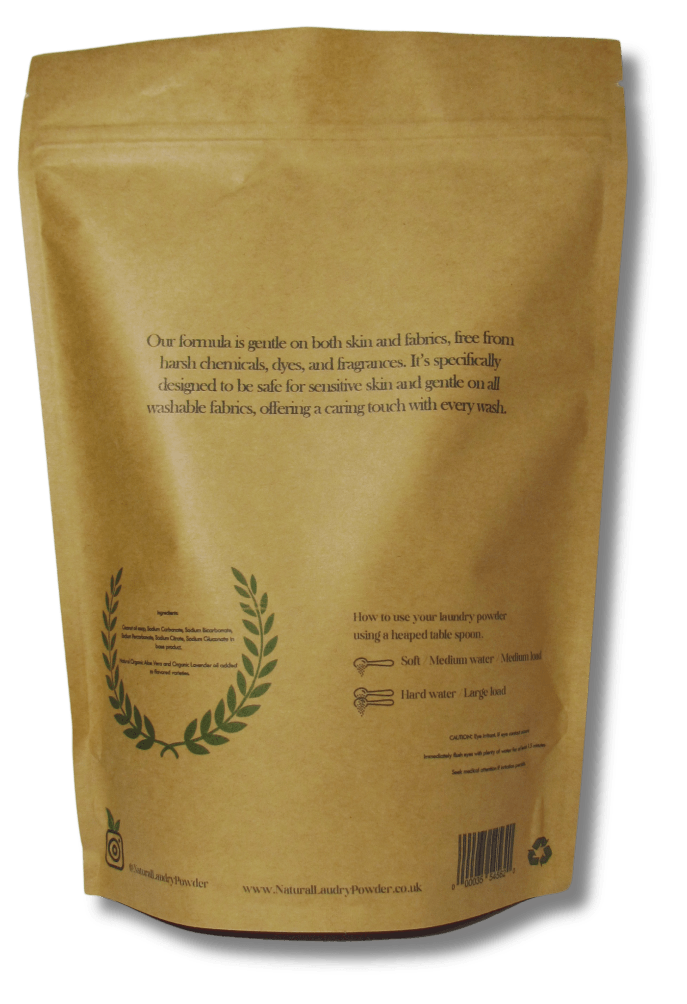 Eucalyptus Natural Laundry Powder - 1.5Kg or 40+ washes - . Eco-friendly and allergy-friendly
