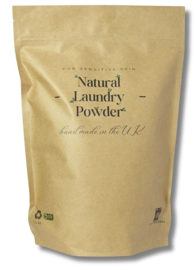 Organic Natural Laundry Powder Unscented - 1.5Kg or 40+ loads - Natural Laundry Powder