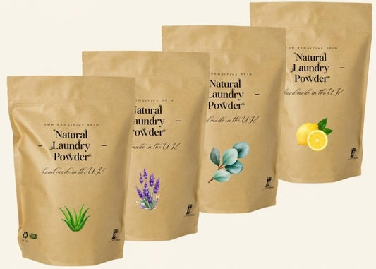 Natural Laundry Powder – Mixed Four-Pack (2kg Total / 50+ Loads)